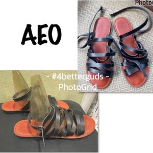 NEW American Eagle AEO Strappy Sandals Buckle at Ankle Size 10 US 42 EU